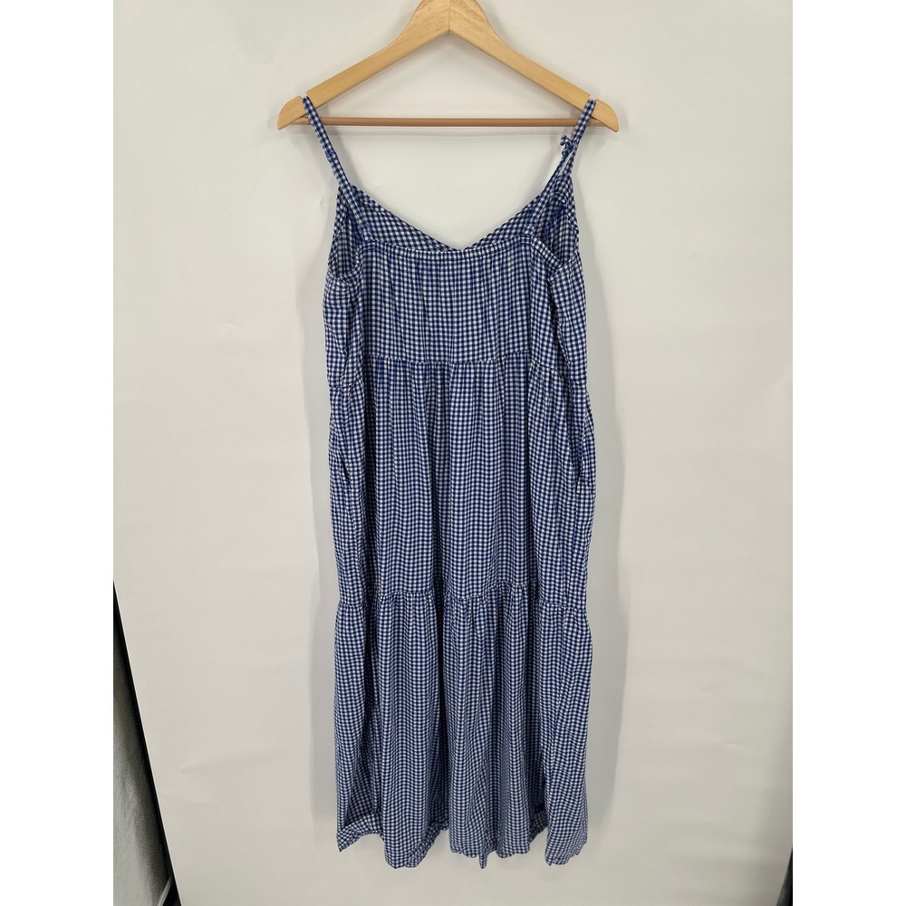 Old Navy Cami Dress Womens L Gingham Country Prairie Flowy Lightweight Boho - Picture 2 of 8